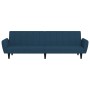 Sofá cama de 2 plazas terciopelo azul de , Sofás - Ref: Foro24-375857, Precio: 269,53 €, Descuento: %