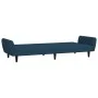 Sofá cama de 2 plazas terciopelo azul de , Sofás - Ref: Foro24-375857, Precio: 262,91 €, Descuento: %