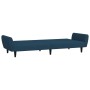 Sofá cama de 2 plazas terciopelo azul de , Sofás - Ref: Foro24-375857, Precio: 269,53 €, Descuento: %