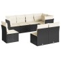 Set de sofás de jardín 8 piezas y cojines ratán sintético negro de , Conjuntos de jardín - Ref: Foro24-3249595, Precio: 469,7...
