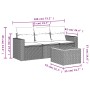 Set de sofás de jardín 4 pzas y cojines ratán sintético gris de , Conjuntos de jardín - Ref: Foro24-3223995, Precio: 231,53 €...