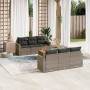 Set de sofás de jardín 7 piezas con cojines ratán PE gris de , Conjuntos de jardín - Ref: Foro24-3224016, Precio: 427,05 €, D...