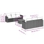 Set de sofás de jardín 7 piezas con cojines ratán PE gris de , Conjuntos de jardín - Ref: Foro24-3224016, Precio: 427,05 €, D...