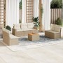 Juego de sofás de jardín con cojines beige 8 pzas ratán PE de , Conjuntos de jardín - Ref: Foro24-3224077, Precio: 476,73 €, ...