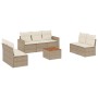 Juego de sofás de jardín con cojines beige 8 pzas ratán PE de , Conjuntos de jardín - Ref: Foro24-3224077, Precio: 476,73 €, ...