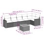 Set de comedor de jardín 7 pzas y cojines ratán sintético negro de , Conjuntos de jardín - Ref: Foro24-3224130, Precio: 434,2...
