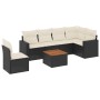 Set de comedor de jardín 7 pzas y cojines ratán sintético negro de , Conjuntos de jardín - Ref: Foro24-3224145, Precio: 388,4...