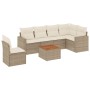 Set sofás de jardín 7 piezas y cojines ratán sintético beige de , Conjuntos de jardín - Ref: Foro24-3224147, Precio: 441,13 €...