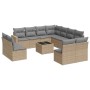 Set de sofás de jardín 12 pzas y cojines ratán sintético marrón de , Conjuntos de jardín - Ref: Foro24-3219129, Precio: 672,7...