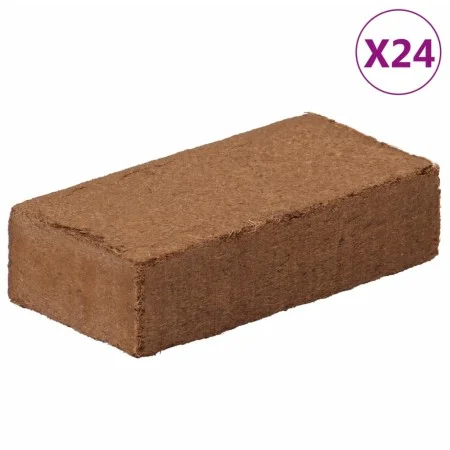 Bloques de fibra de coco 24 uds 650 g cada uno 15,6 kg total de , Tierra y arena - Ref: Foro24-155728, Precio: 76,96 €, Descu...