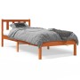Estructura de cama madera maciza de pino marrón cera 90x190 cm de , Camas y somieres - Ref: Foro24-844802, Precio: 67,87 €, D...