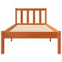 Estructura de cama madera maciza de pino marrón cera 90x190 cm de , Camas y somieres - Ref: Foro24-844802, Precio: 67,87 €, D...
