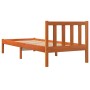 Estructura de cama madera maciza de pino marrón cera 90x190 cm de , Camas y somieres - Ref: Foro24-844802, Precio: 67,87 €, D...