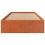 Estructura de cama madera maciza de pino marrón cera 90x190 cm de , Camas y somieres - Ref: Foro24-844823, Precio: 75,50 €, D...