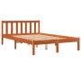 Estructura de cama madera maciza pino marrón cera 140x200 cm de , Camas y somieres - Ref: Foro24-844809, Precio: 95,60 €, Des...