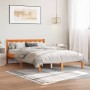 Estructura de cama madera maciza pino marrón cera 140x200 cm de , Camas y somieres - Ref: Foro24-844809, Precio: 95,60 €, Des...