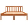 Estructura de cama madera maciza pino marrón cera 140x200 cm de , Camas y somieres - Ref: Foro24-844809, Precio: 95,60 €, Des...