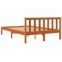 Estructura de cama madera maciza pino marrón cera 140x200 cm de , Camas y somieres - Ref: Foro24-844809, Precio: 95,60 €, Des...