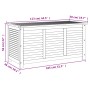 Caja de almacenaje de jardín madera maciza acacia 113x50x56 cm de , Cajas de almacenaje para exteriores - Ref: Foro24-365841,...