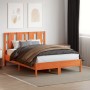 Cabecero de cama madera maciza de pino marrón cera 135 cm de , Cabeceros y pies de cama - Ref: Foro24-844220, Precio: 47,18 €...