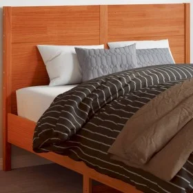 Cabecero de cama madera maciza de pino marrón cera 150 cm de , Cabeceros y pies de cama - Ref: Foro24-844325, Precio: 62,41 €...