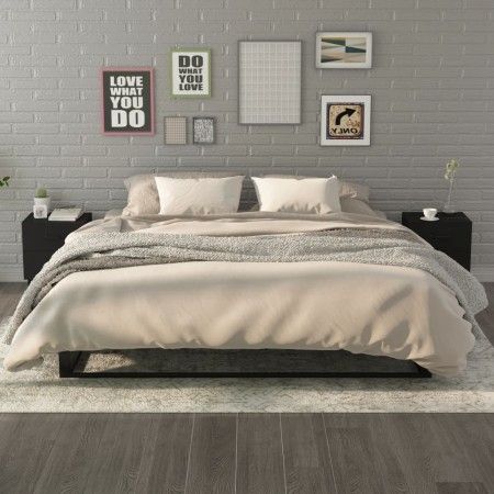 Mesita de noche 2 unidades negro 40x35x47,5 cm de vidaXL, Mesitas de noche - Ref: Foro24-811991, Precio: 83,32 €, Descuento: %
