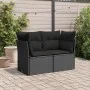 Sofá de jardín 2 plazas con cojines ratán sintético negro by , Outdoor sofas - Ref: Foro24-365986, Price: 159,48 €, Discount: %