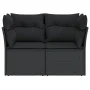 Sofá de jardín 2 plazas con cojines ratán sintético negro by , Outdoor sofas - Ref: Foro24-365986, Price: 159,48 €, Discount: %