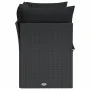 Sofá de jardín 2 plazas con cojines ratán sintético negro by , Outdoor sofas - Ref: Foro24-365986, Price: 159,48 €, Discount: %