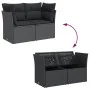 Sofá de jardín 2 plazas con cojines ratán sintético negro by , Outdoor sofas - Ref: Foro24-365986, Price: 159,48 €, Discount: %