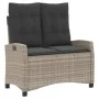 Sillón reclinable de jardín con cojines ratán sintético gris de , Bancos de jardín - Ref: Foro24-368231, Precio: 198,59 €, De...