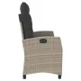 Sillón reclinable de jardín con cojines ratán sintético gris de , Bancos de jardín - Ref: Foro24-368231, Precio: 198,59 €, De...