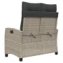 Sillón reclinable de jardín con cojines ratán sintético gris de , Bancos de jardín - Ref: Foro24-368231, Precio: 198,59 €, De...