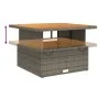 Mesa de jardín ratán PE y madera acacia gris 110x110x71 cm de , Mesas de jardín - Ref: Foro24-368273, Precio: 179,01 €, Descu...