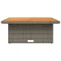 Mesa de jardín ratán PE y madera acacia gris 110x110x71 cm de , Mesas de jardín - Ref: Foro24-368273, Precio: 179,01 €, Descu...