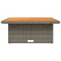 Mesa de jardín ratán PE y madera acacia gris 110x110x71 cm de , Mesas de jardín - Ref: Foro24-368273, Precio: 182,18 €, Descu...