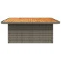 Mesa de jardín ratán PE y madera acacia gris 110x110x71 cm de , Mesas de jardín - Ref: Foro24-368273, Precio: 179,01 €, Descu...
