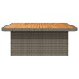 Mesa de jardín ratán PE y madera acacia gris 110x110x71 cm de , Mesas de jardín - Ref: Foro24-368273, Precio: 182,18 €, Descu...
