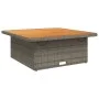 Mesa de jardín ratán PE y madera acacia gris 110x110x71 cm de , Mesas de jardín - Ref: Foro24-368273, Precio: 179,01 €, Descu...