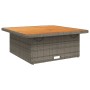 Mesa de jardín ratán PE y madera acacia gris 110x110x71 cm de , Mesas de jardín - Ref: Foro24-368273, Precio: 182,18 €, Descu...