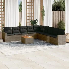 Set de sofás de jardín 10 pzas con cojines ratán sintético gris de , Conjuntos de jardín - Ref: Foro24-3224170, Precio: 562,2...