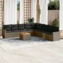 Set de sofás de jardín 10 pzas con cojines ratán sintético gris de , Conjuntos de jardín - Ref: Foro24-3224170, Precio: 563,4...