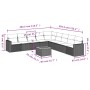 Set de sofás de jardín 10 pzas con cojines ratán sintético gris de , Conjuntos de jardín - Ref: Foro24-3224170, Precio: 563,4...