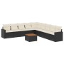 Set de sofás de jardín 10 pzas cojines ratán sintético negro de , Conjuntos de jardín - Ref: Foro24-3224166, Precio: 535,01 €...