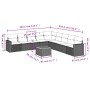 Set de sofás de jardín 10 pzas cojines ratán sintético negro de , Conjuntos de jardín - Ref: Foro24-3224166, Precio: 535,01 €...