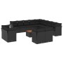 Set sofás de jardín 14 pzas con cojines ratán sintético negro de , Conjuntos de jardín - Ref: Foro24-3223955, Precio: 944,60 ...