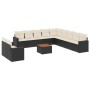 Set de sofás de jardín 12 piezas cojines ratán sintético negro de , Conjuntos de jardín - Ref: Foro24-3224201, Precio: 728,40...