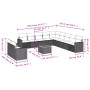 Set de sofás de jardín 12 piezas cojines ratán sintético negro de , Conjuntos de jardín - Ref: Foro24-3224201, Precio: 728,40...