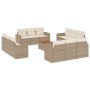 Set sofás de jardín con cojines 13 pzas ratán sintético beige de , Conjuntos de jardín - Ref: Foro24-3224056, Precio: 951,14 ...