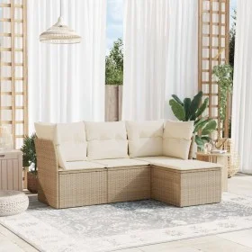 Juego de sofás jardín con cojines 4 pzas ratán sintético beige de , Conjuntos de jardín - Ref: Foro24-3249377, Precio: 264,58...